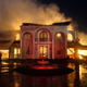Firefighters worked to extinguish the flames in Laguna Niguel, California